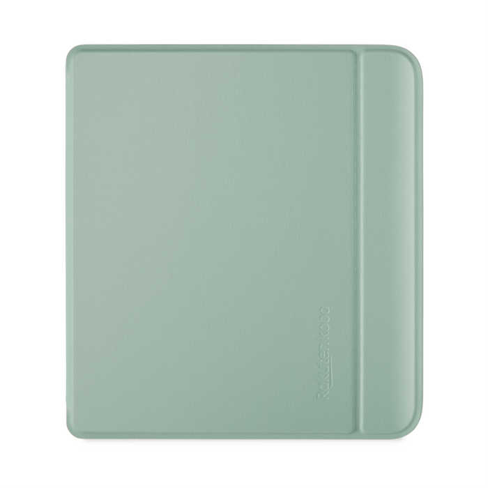 Vista frontal de la funda SleepCover básica color verde jardín para Kobo Libra Colour.