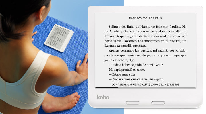  Kobo Libra 2, eReader, Pantalla táctil sin reflejos de 7  pulgadas, Impermeable, Brillo ajustable y temperatura de color, Reducción de luz azul, eBooks, WiFi